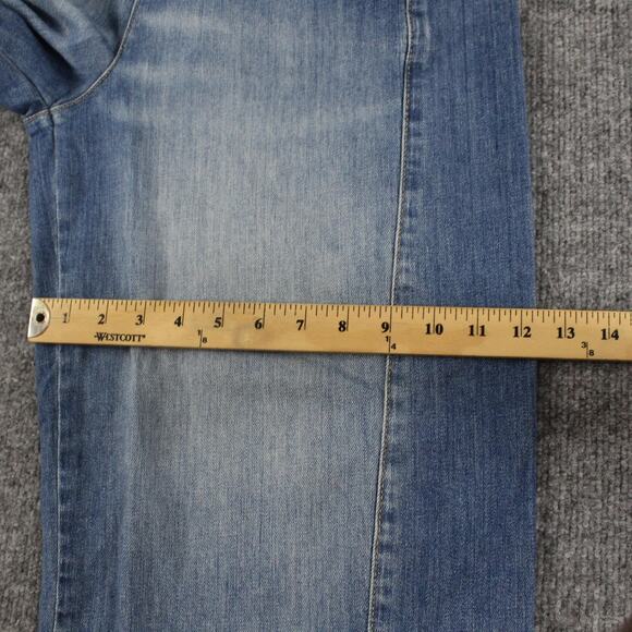 Pilcro Jean Medium The Izzie Relaxed Pull on Barrel Leg Blue Denim Casual Boho - Picture 14 of 16